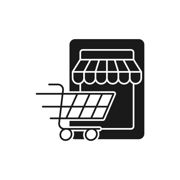 在线商店图标设计现代网上购物图片下载