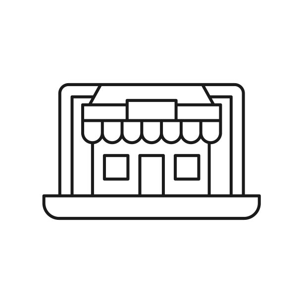 在线商店图标设计现代网上购物图片下载