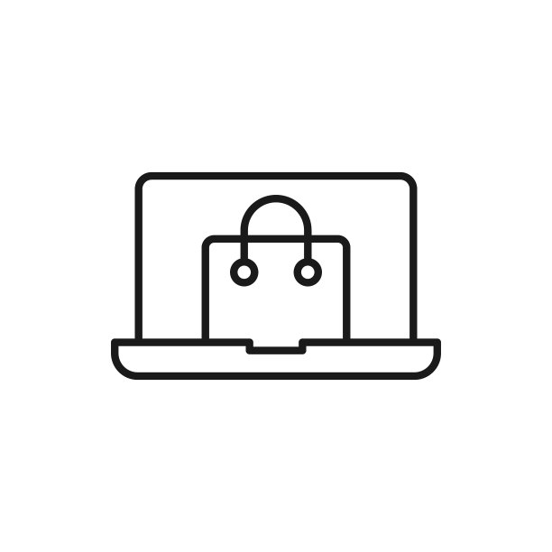 购物袋与笔记本电脑图标设计购物袋图片下载