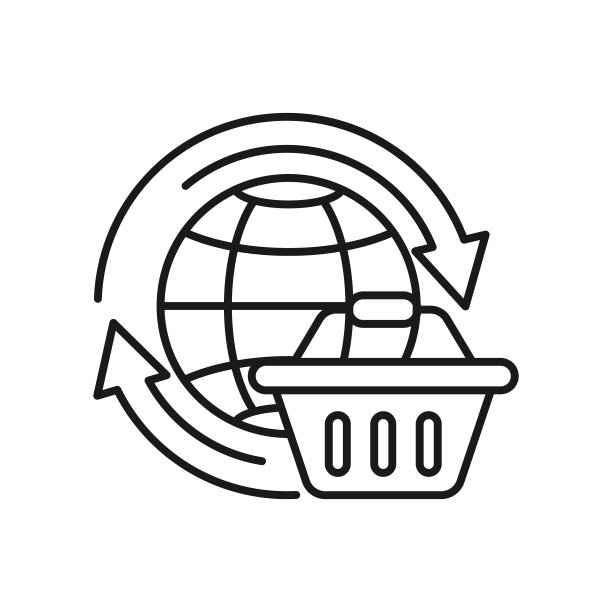 购物车与地球仪图标设计购物图片下载
