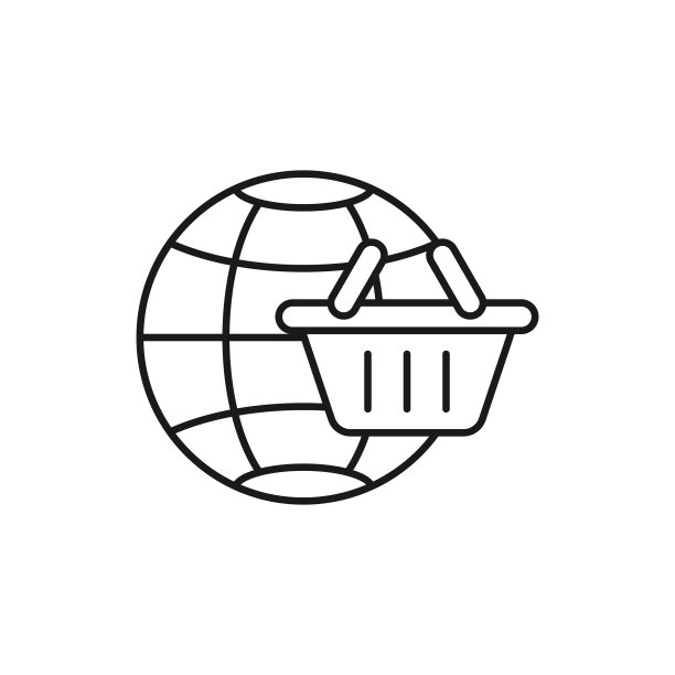购物车与地球仪图标设计购物图片下载