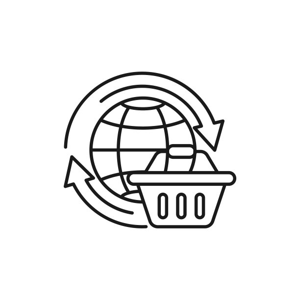 购物车与地球仪图标设计购物图片下载