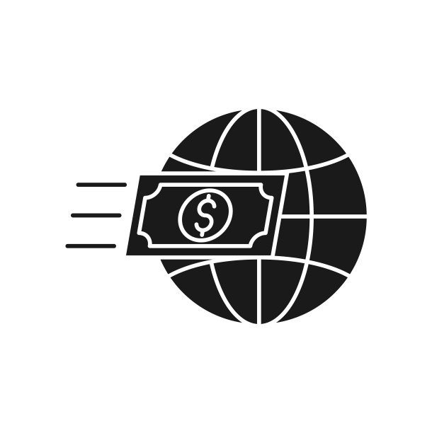 带有地球仪图标设计的金钱与美元地球仪图片下载
