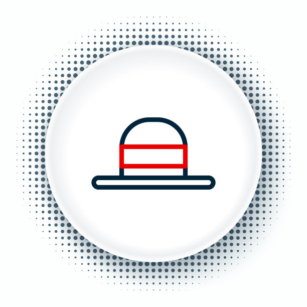 线条优雅的女性帽子图标孤立在白色上图片下载