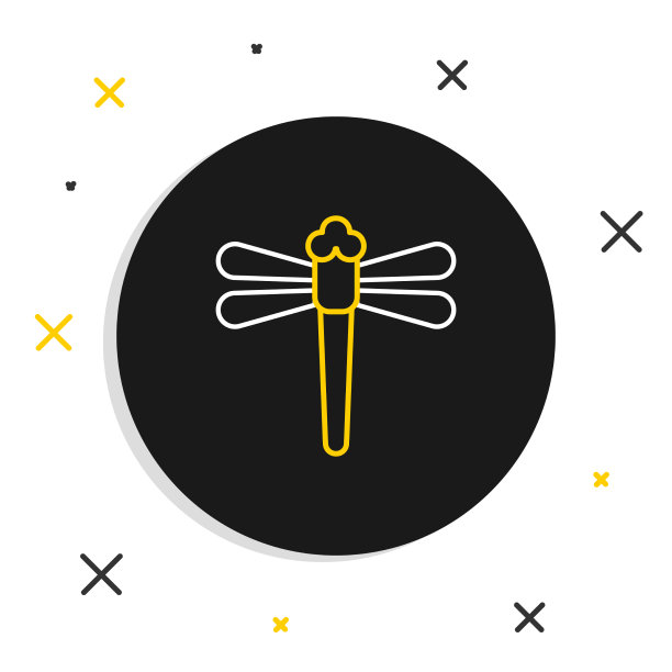 线蜻蜓图标孤立在白色的背景图片下载