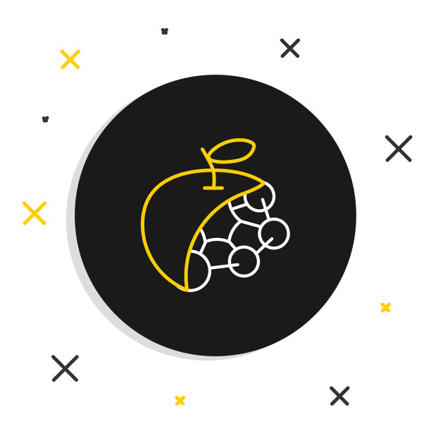 线生物结构图标隔离在白色图片下载