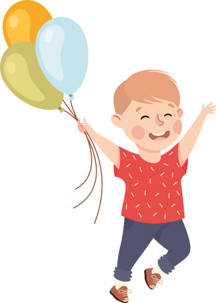 可爱的男孩玩充气气球可爱的孩子图片下载