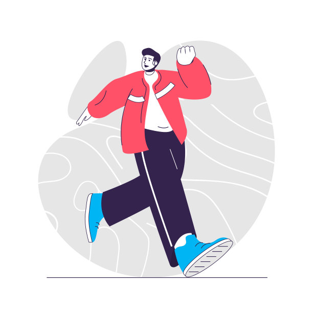 快乐情感网概念快乐男人奔跑图片下载