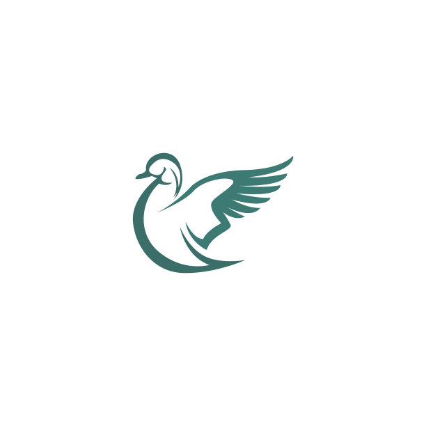 鸭子图标标志设计概念模板图片下载