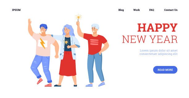 网页横幅广告假日烟花和烟花庆祝新年图片下载