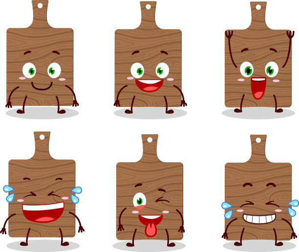 带微笑表情的卡通砧板图片下载
