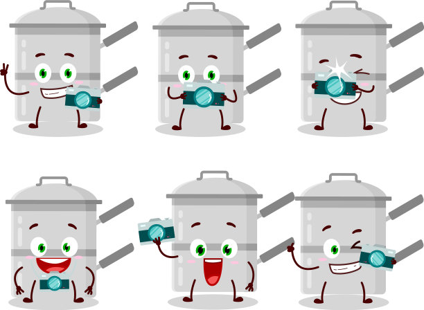 摄影师专业用双锅炉卡通图片下载