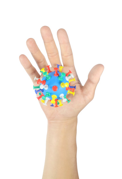 手触摸冠状病毒图片下载