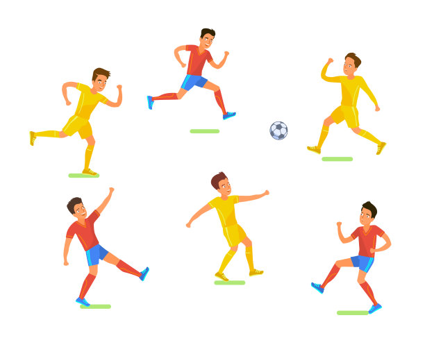 足球运动员在踢足球图片下载