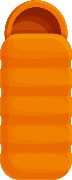 睡袋图标卡通风格图片下载