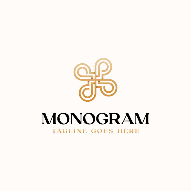 字母p字母组合花梯度颜色标志图片下载