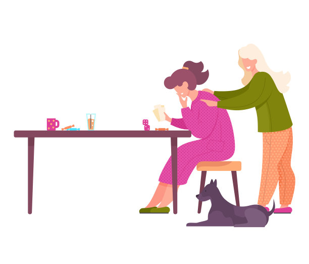 闺蜜们坐在一起玩纸牌图片下载