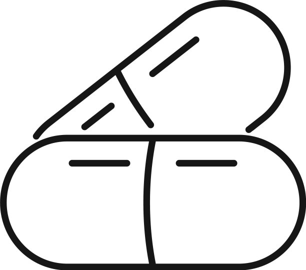 镇静胶囊轮廓图标图片下载