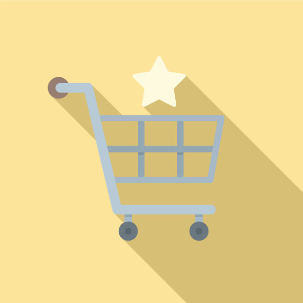 销售奖金购物车图标扁平风格图片下载