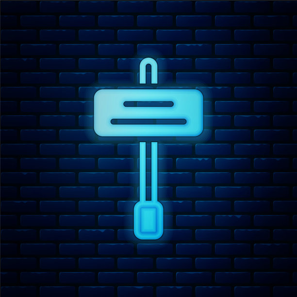 霓虹闪烁的道路交通标志标志图标图片下载