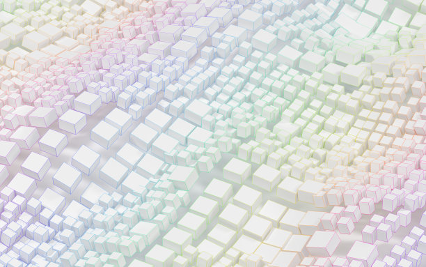 几何图形和立方体，三维渲染。图片下载