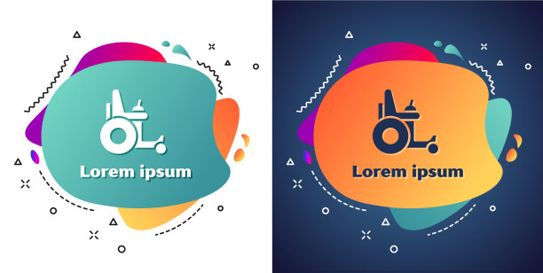 白色残疾人电动轮椅图标图片下载