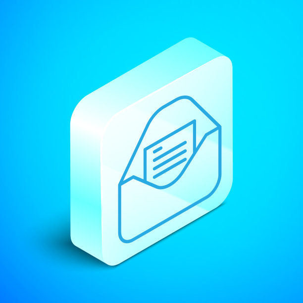 等距线信封与圣诞派对图片下载