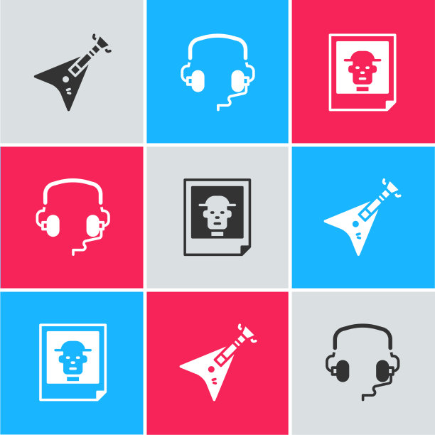 设置电低音吉他耳机和照片图片下载