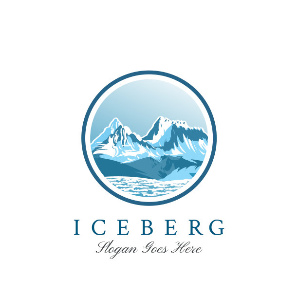 冰山极地冰山标志设计图片下载