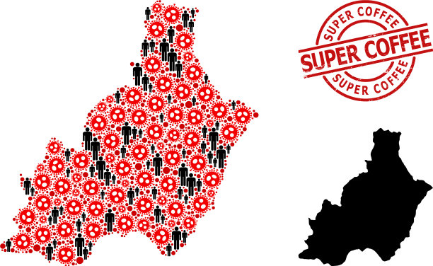 橡胶超级咖啡印章印章与人口图片下载