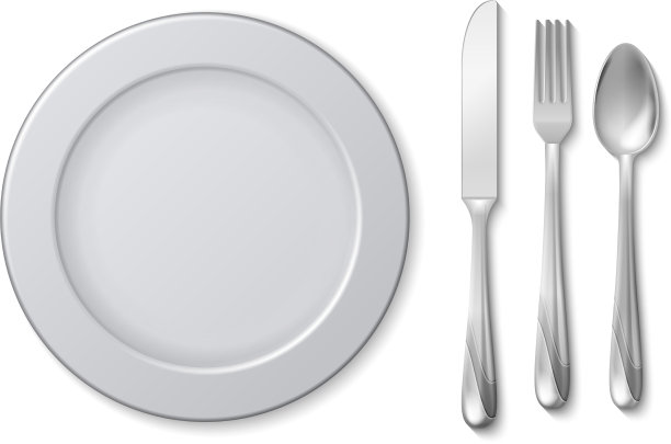 餐巾纸上的餐盘、刀叉和餐具图片下载