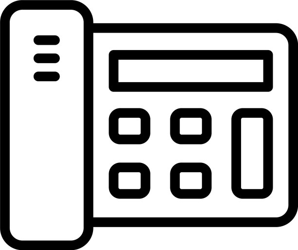 智能办公电话图标轮廓风格图片下载