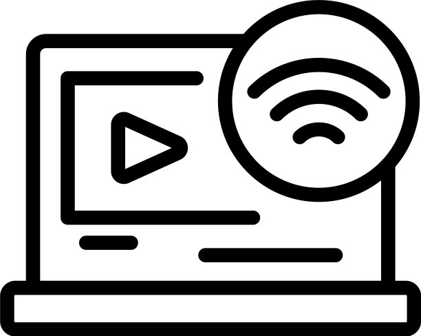 智能办公视频通道图标轮廓风格图片下载