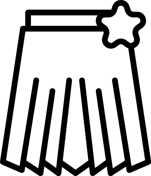 完美主义的裙子图标轮廓风格图片下载