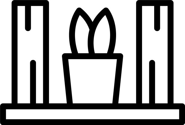 完美主义花盆图标轮廓风格图片下载