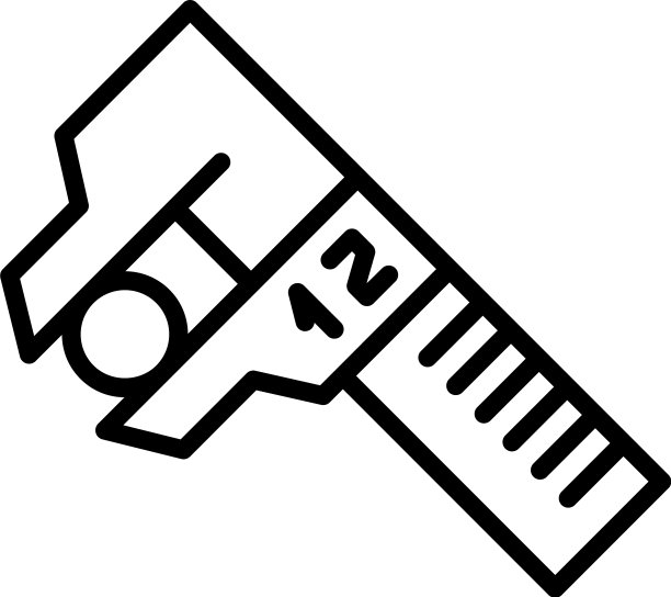 数字千分尺装置图标轮廓样式图片下载
