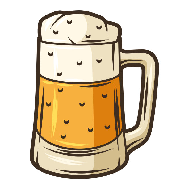装有啤酒的玻璃杯图片下载