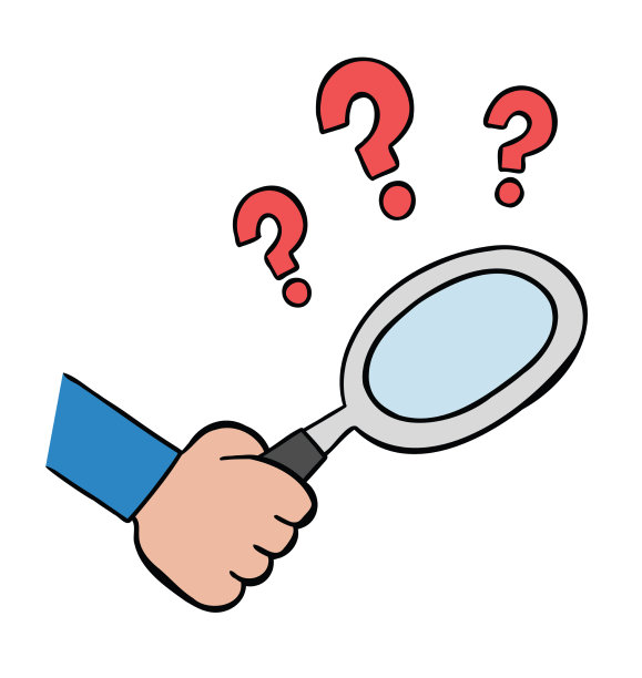 卡通手拿放大镜图片下载