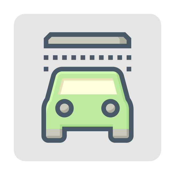 洗车和服务矢量图标集设计，48x48像素完美和可编辑的笔画。图片下载