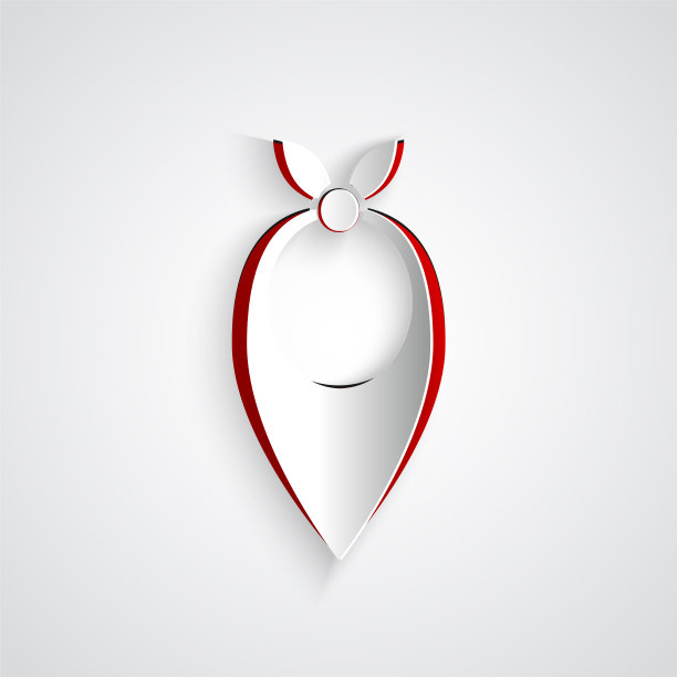 剪纸牛仔大手帕图标孤立在灰色图片下载