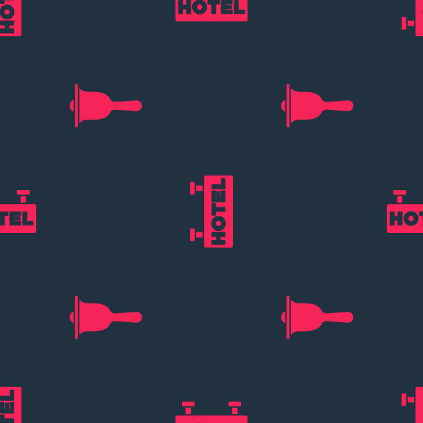 设置酒店服务铃和招牌上的文字图片下载