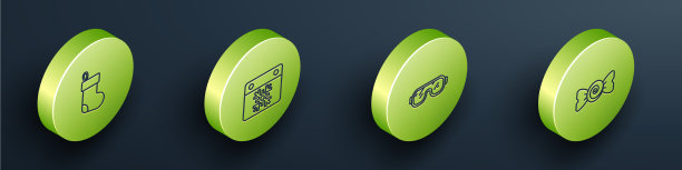 设定等距线圣诞袜日历图片下载