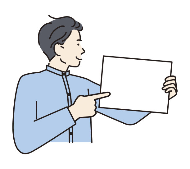 拿着白板的商人图片下载