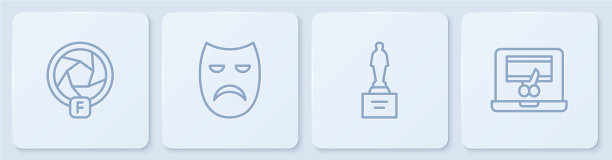 设置线相机快门电影奖杯剧情片图片下载