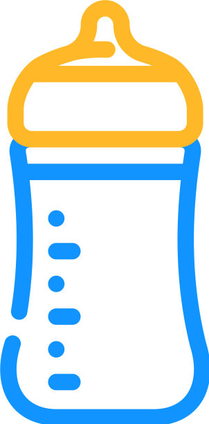 喂奶塑料瓶颜色图标图片下载