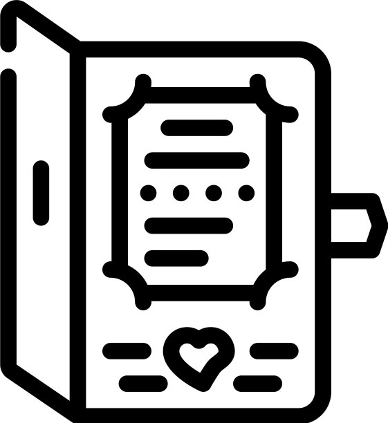 请柬上的婚礼线图标图片下载