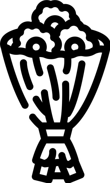 花卉婚礼自然装饰线条图标图片下载