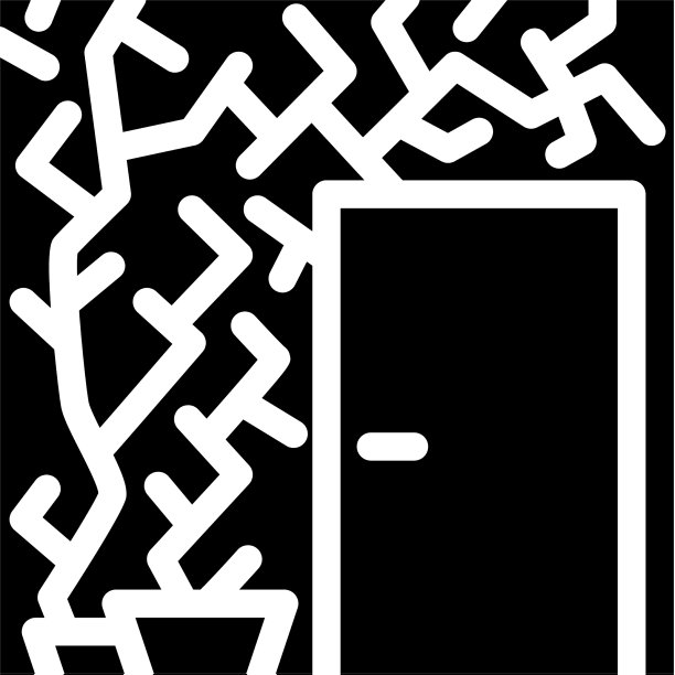 绿色植物墙设计室内字形图标图片下载