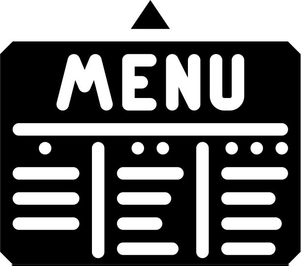 菜单食堂字形图标图片下载