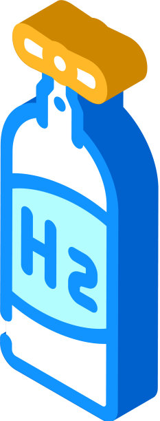钢瓶氢气等距图标图片下载